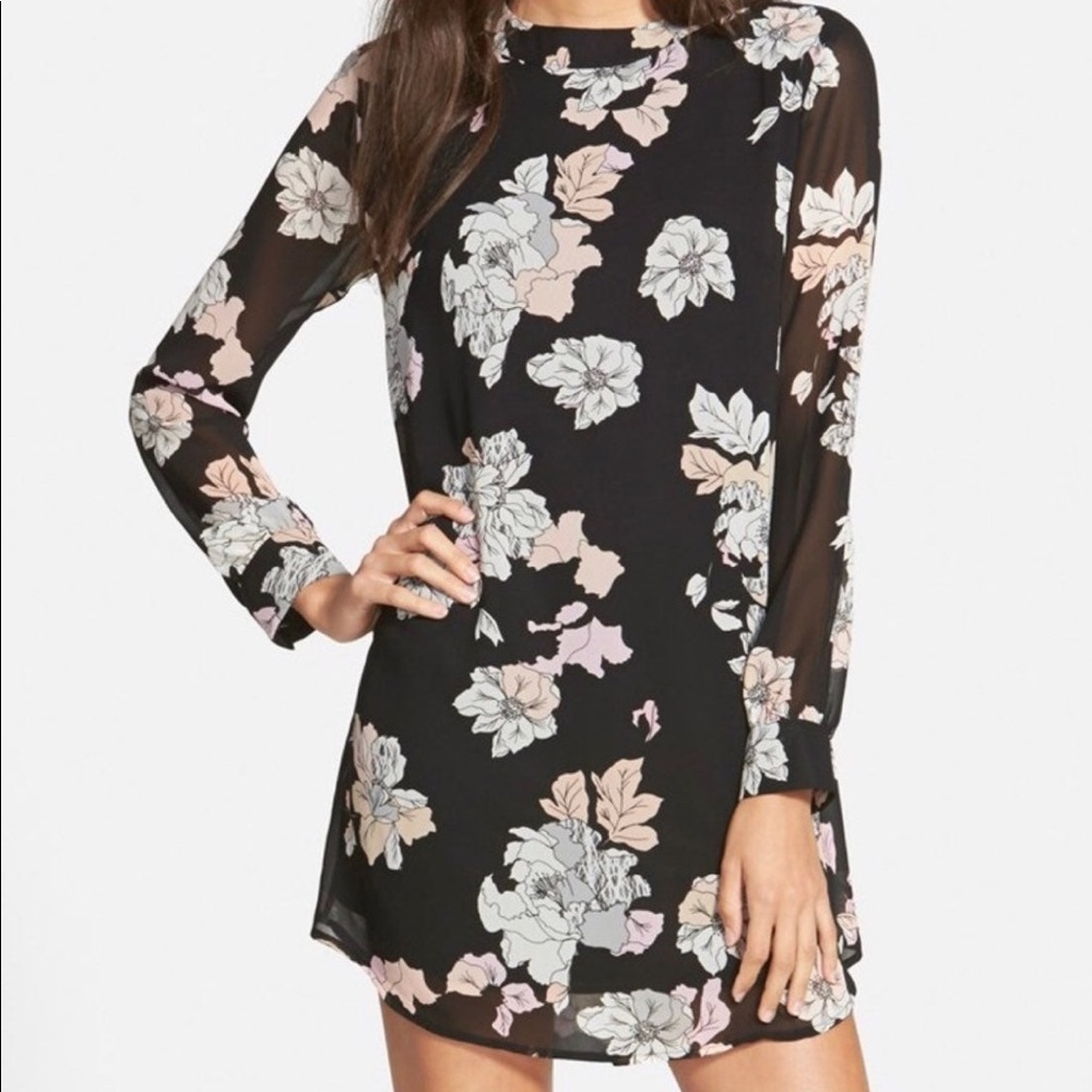 Astr floral shift dress